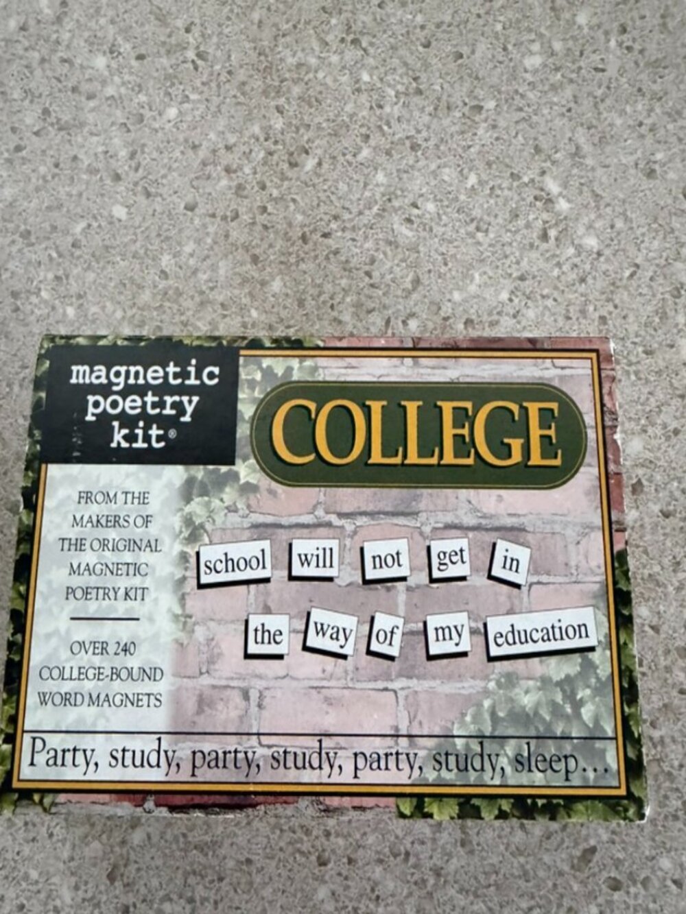 College Magnetic Poetry Kit